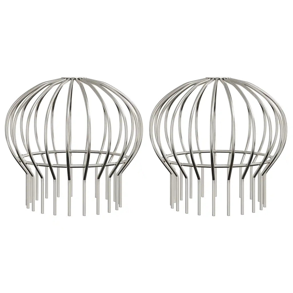 Protezione Foglie per Grondaia 2 pcs Argento 200 mm 42019392