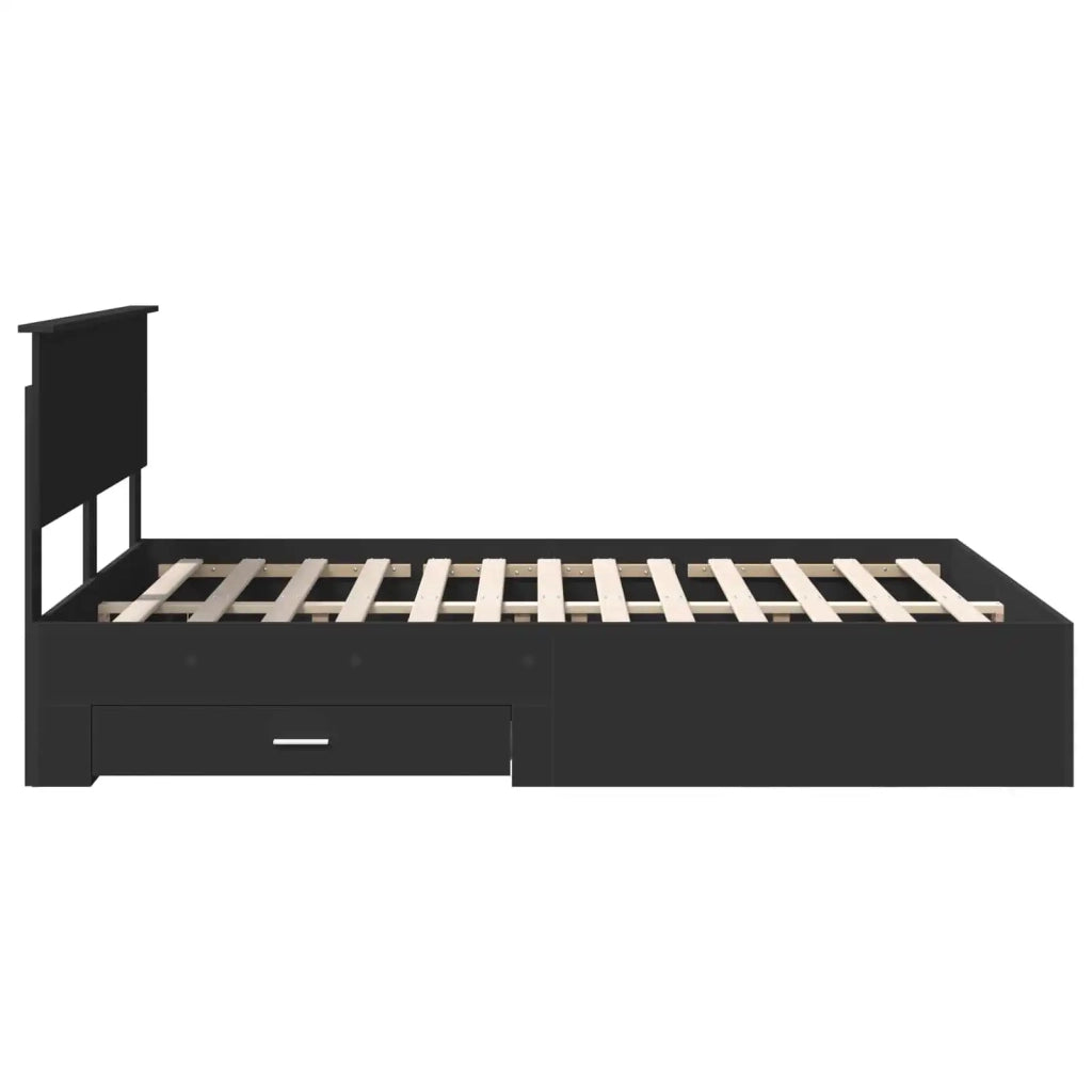 Struttura del letto Nero 135 x 190 cm Legno multistrato 3410905