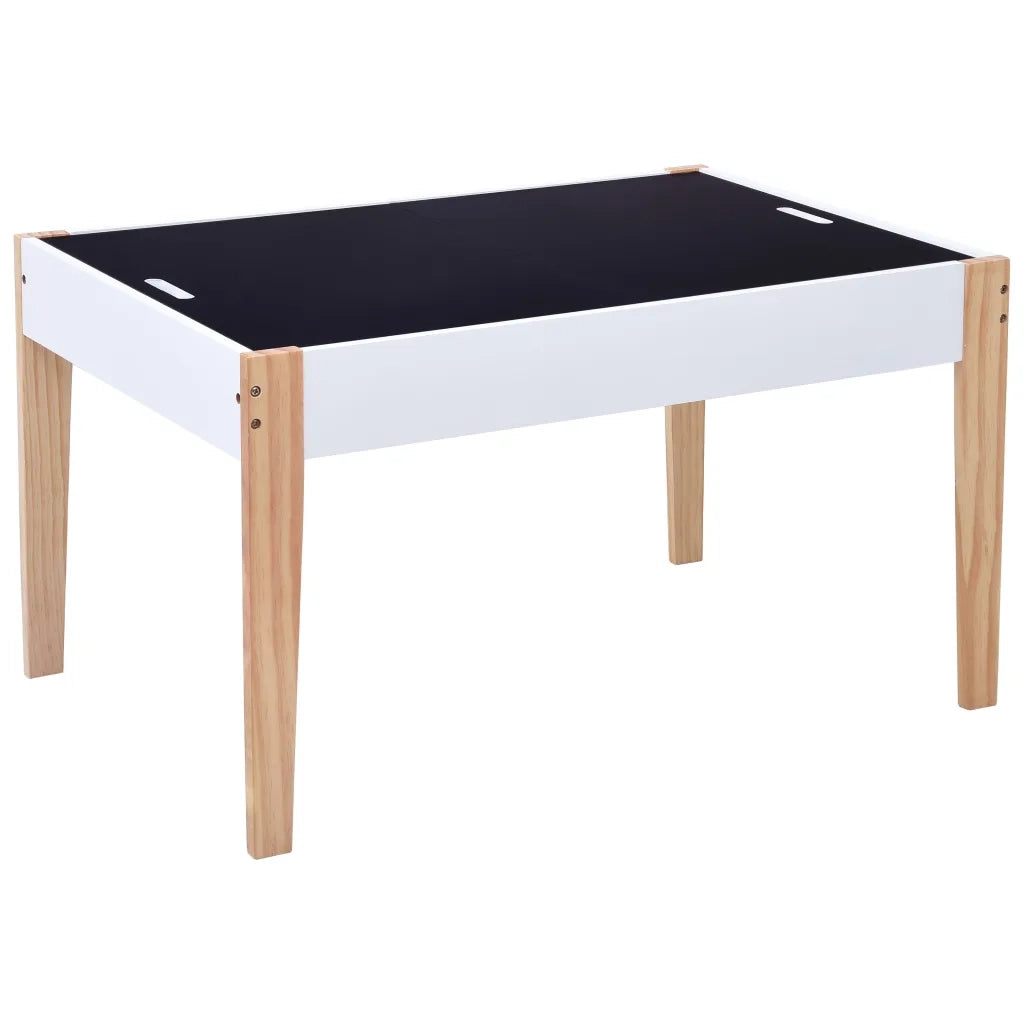 Set Sedie e Tavolo Lavagna per Bambini 3 pz Nero e Bianco 286189