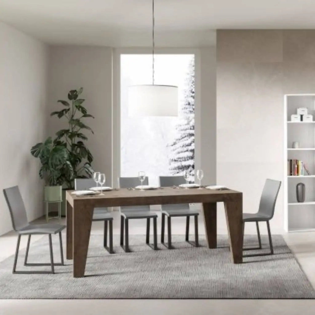 Tavolo allungabile 160/264x90 cm Naxy Premium colore noce