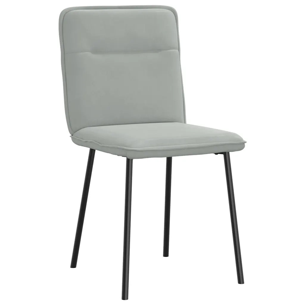 Sedie da Pranzo 6 pz Grigio Chiaro in Velluto 3315579