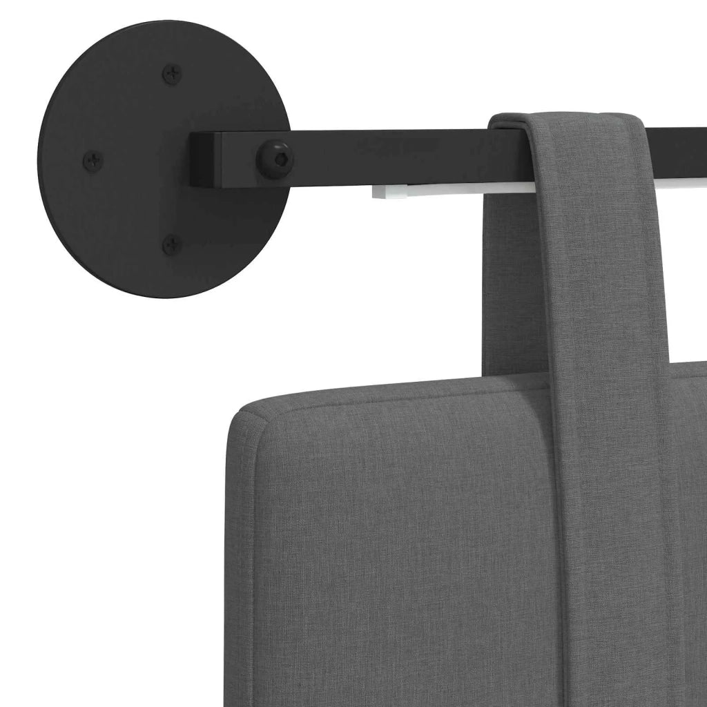 Testiera | Testata sospesa Con luce LED Grigio Scuro Tessuto