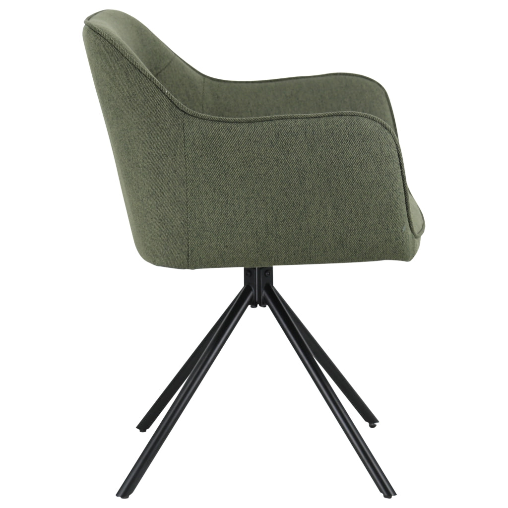 Set di 2 sedie in tessuto verde DANNA