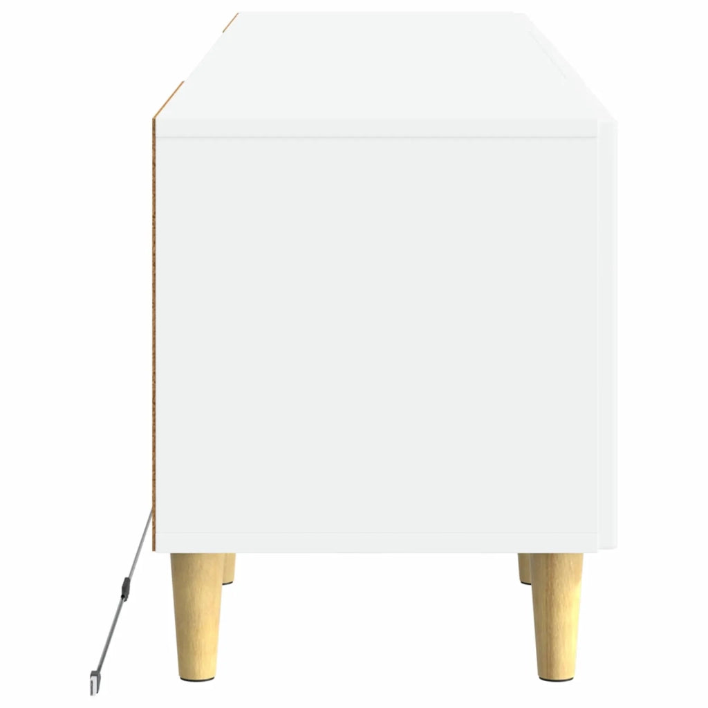 Mobile TV LED Bianco Lucido Legno ingegnerizzato 896689