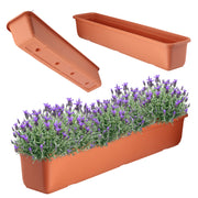 Vaso da fiori rettangolare in plastica KADAX per balcone, 80 cm.