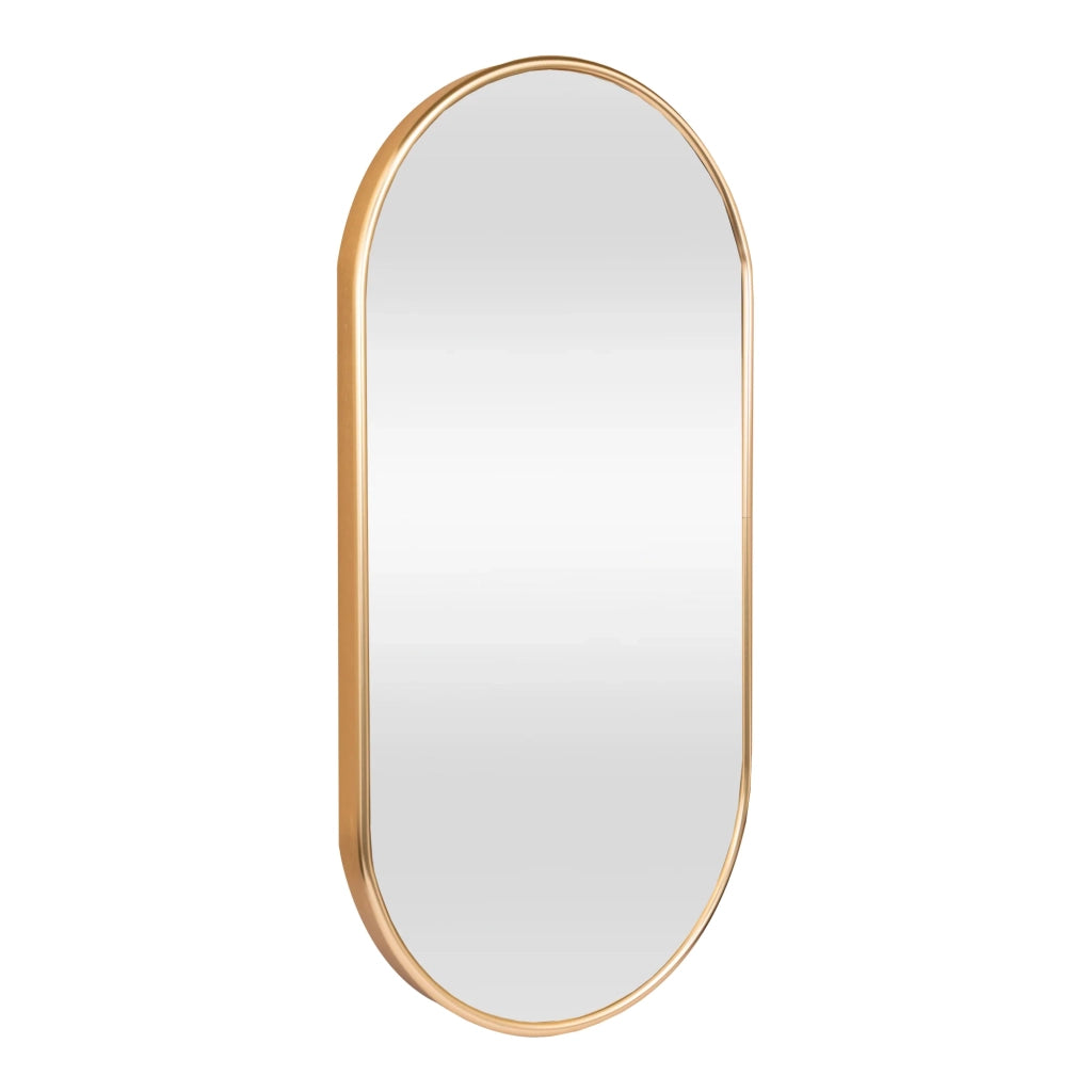 Specchio da parete ovale 40 x 80 cm oro 03_0007955
