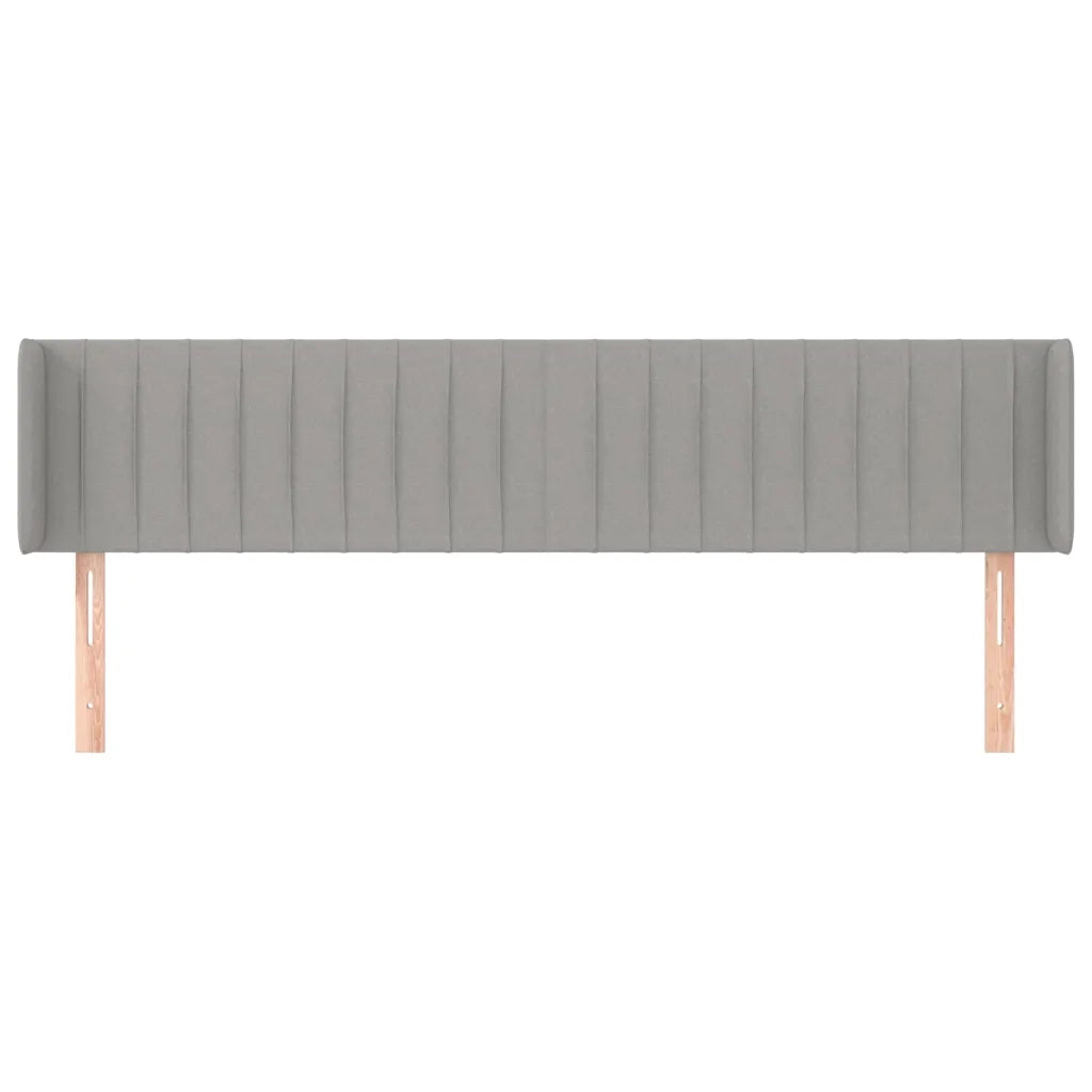 Testiera ad Orecchio Grigio Chiaro 163x16x78/88 cm in Tessuto 3119012