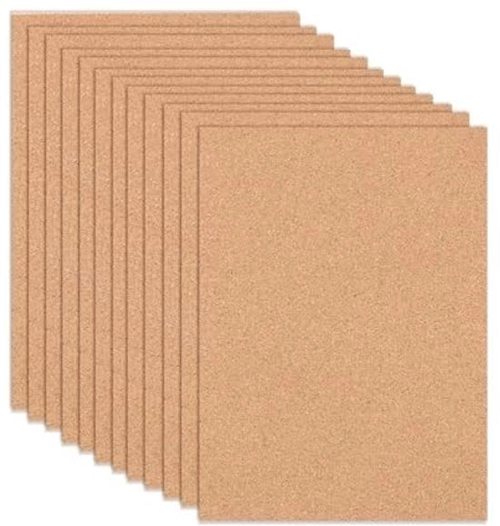 12 pezzi di piastrelle di gomma 30x21cm 1mm per modellismo, bacheca per note, piastrelle di gomma per camere da letto, ufficio casalingo, fai da te e come bacheca, per terrarium e come isolante