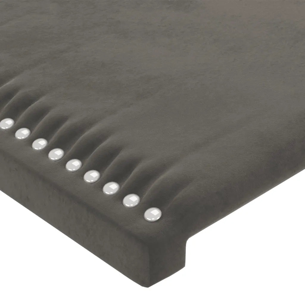 Testiera ad Orecchio Grigio Scuro 93x16x78/88 cm in Velluto 3118665