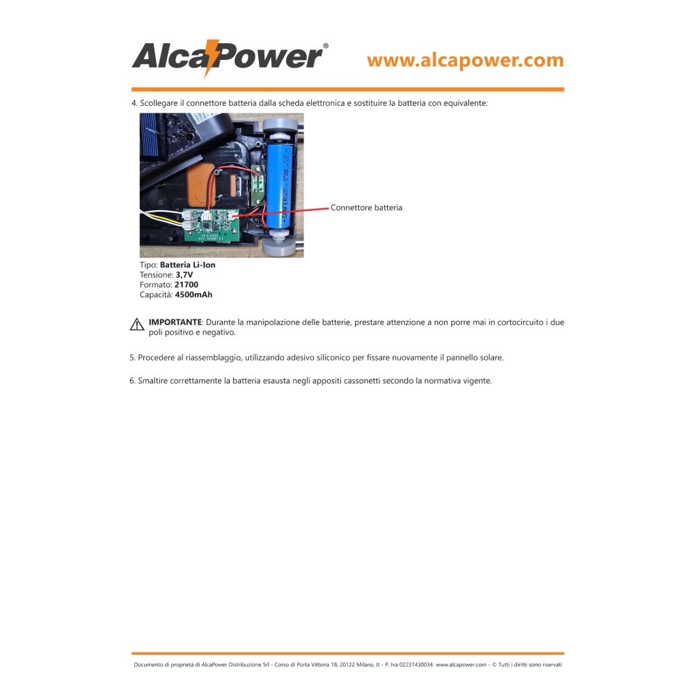 Alca power lampada portatile con carica usb + pannello solare