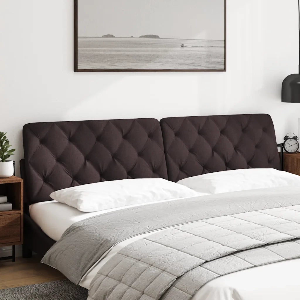 Cuscino Testiera Marrone Scuro 200 cm in Tessuto 4019243