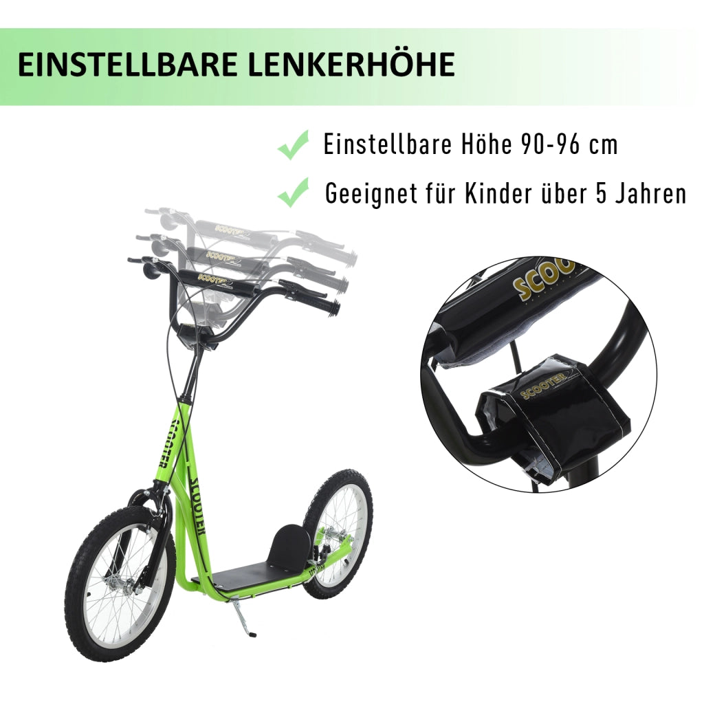 Monopattino per Bambini ¨C zephmum ¨C Verde, Metallico, 16'