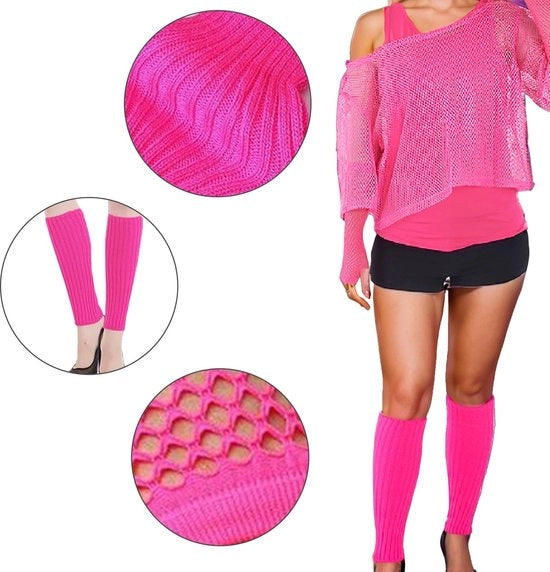 Accessori per costume anni '80 unisex adulti - Calzettoni per gambe - Calzettoni per gambe in lana - Ideali per feste
