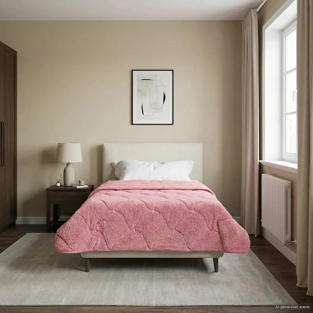 Piumone Completo Annuale Trapuntato Rosa 135 x 200 cm 42026265