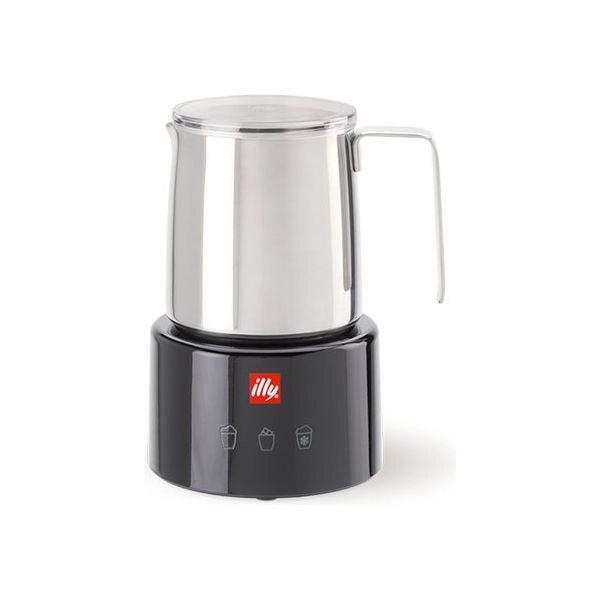 Montalatte elettrico illy 23760 milkfrother black e inox