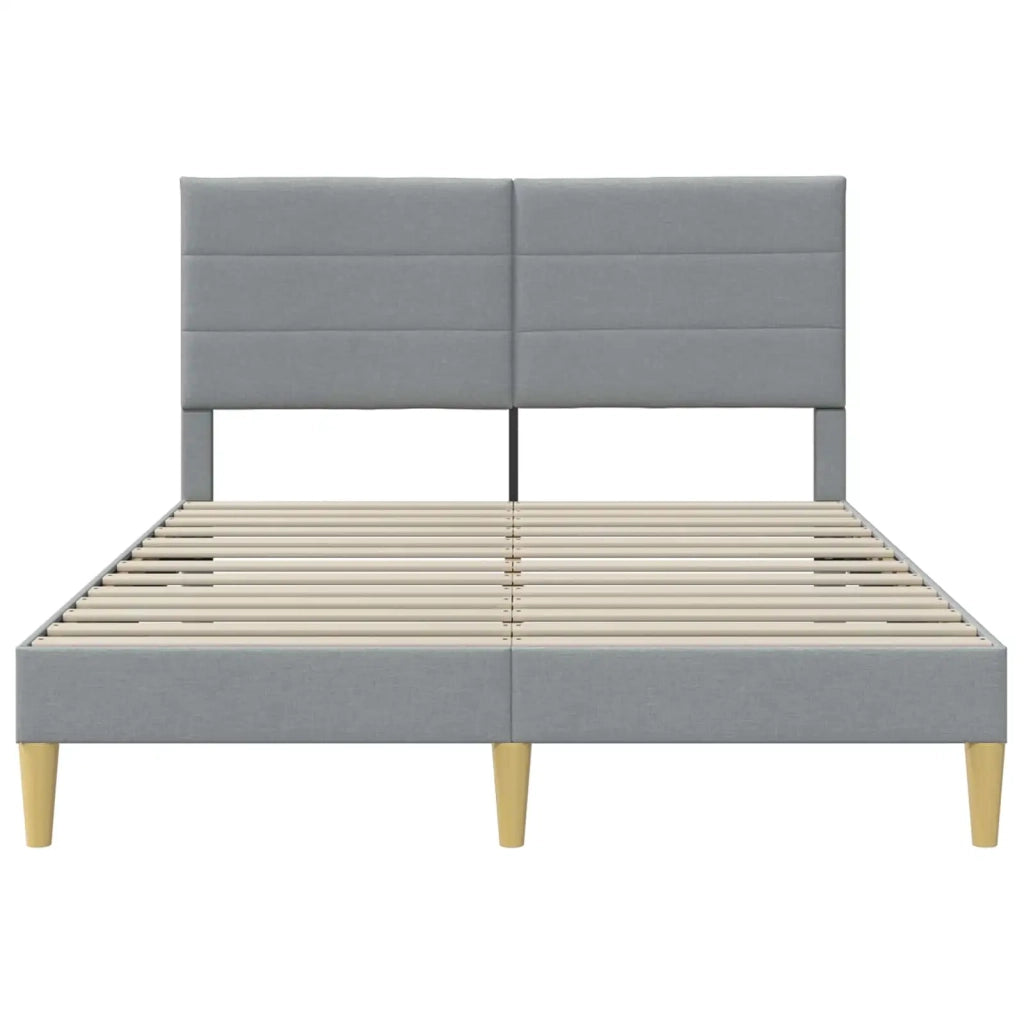 Letto matrimoniale | Letto per adulti | Struttura del letto Grigio Chiaro 160 x 200 cm Tessuto
