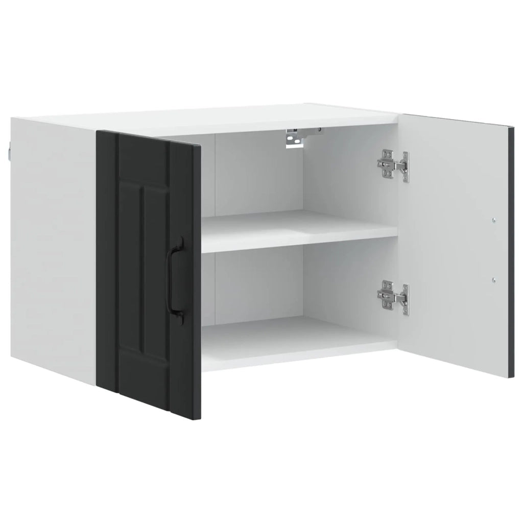 Pensile da cucina | Armadietto a muro LUCCA 2 pz Nero 60 x 31 x 40 cm