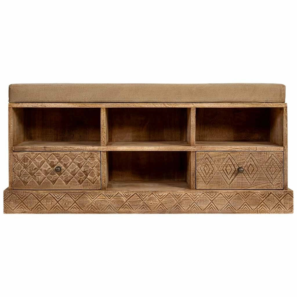 Panca in legno naturale 104x33x48