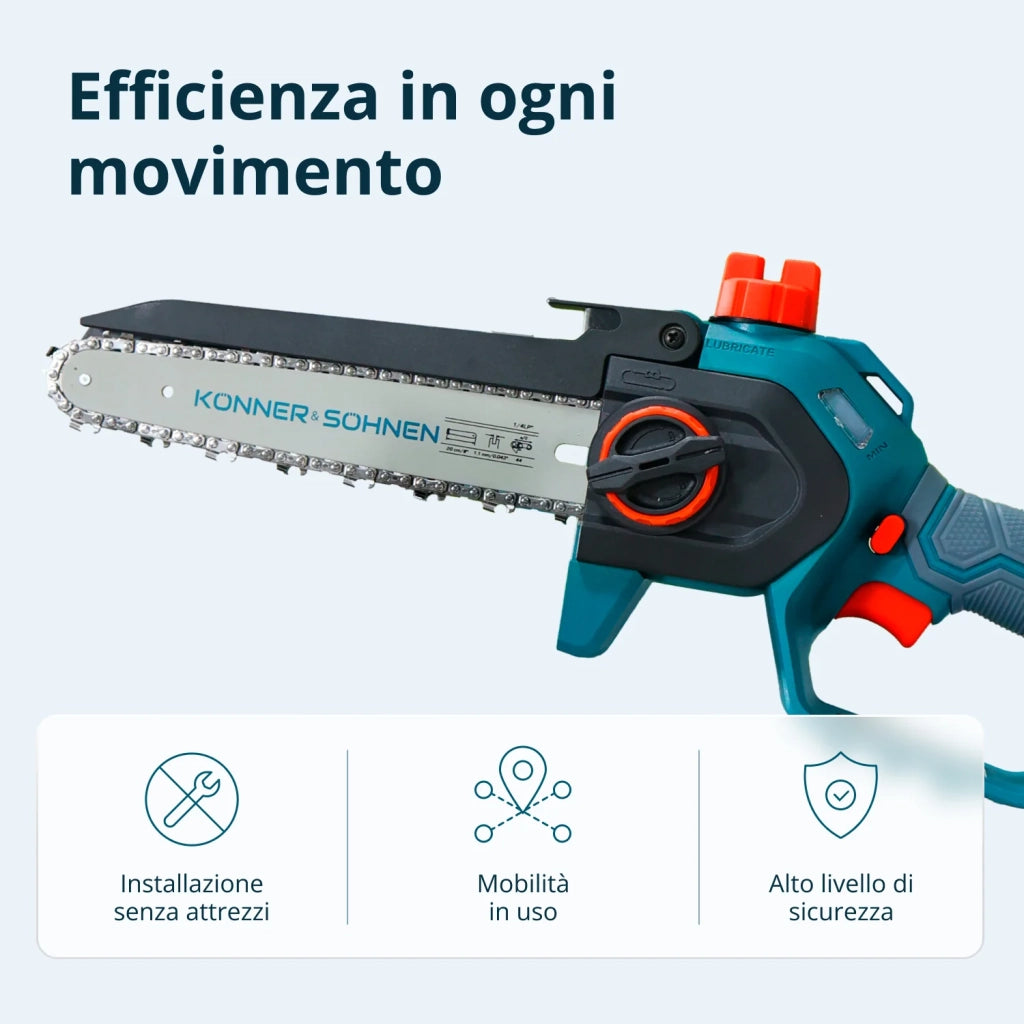 Motosega Mini Senza Fili KS MCS20V-8 Custodia