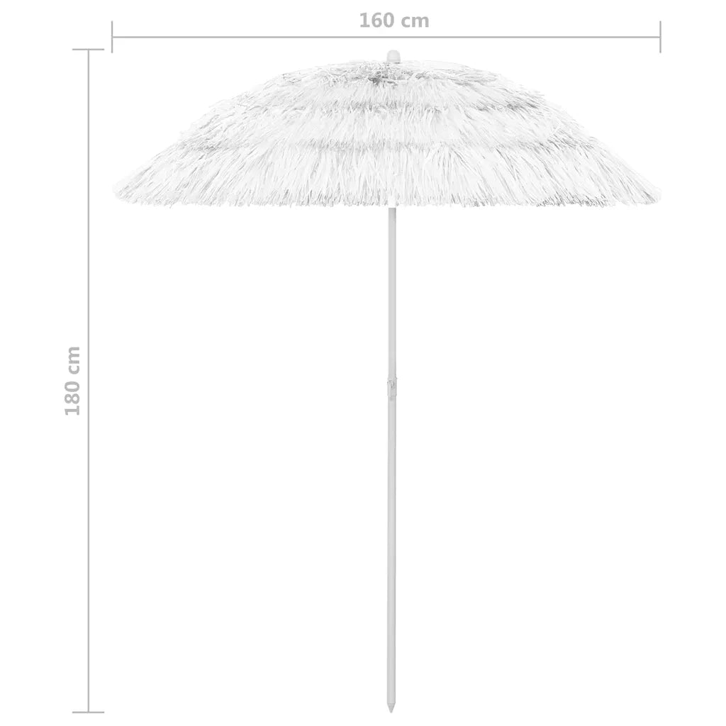 Ombrello | Parasolne da Spiaggia Hawaii Bianco 180 cm