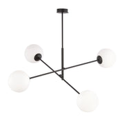 Lampadario Emibig Linear 4xE14 nero/opalino dimmerabile 102cm