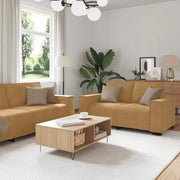 Set di Divani 2 pz con Cuscini Marrone in Velluto 3324707