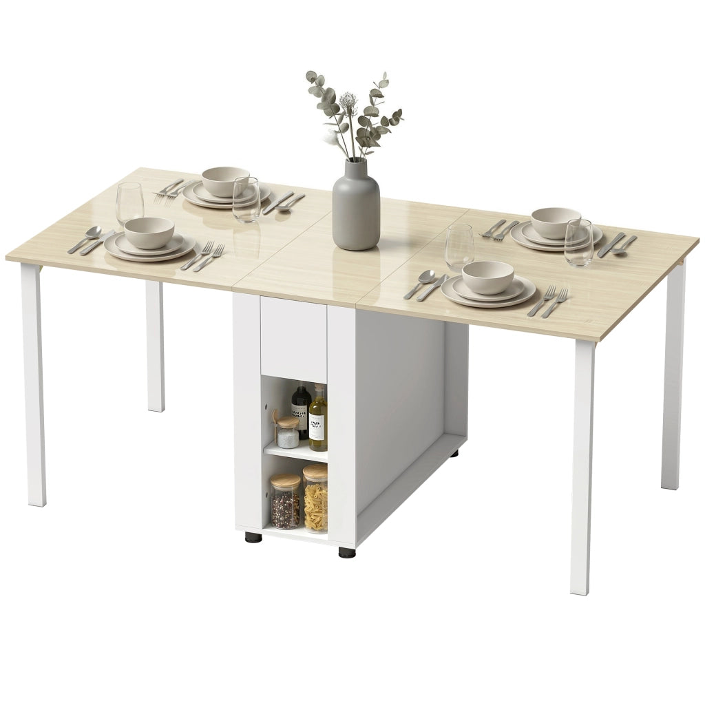 Tavolo da pranzo pieghevole allungabile per 6 persone ¨C Minimal ¨C Bianco