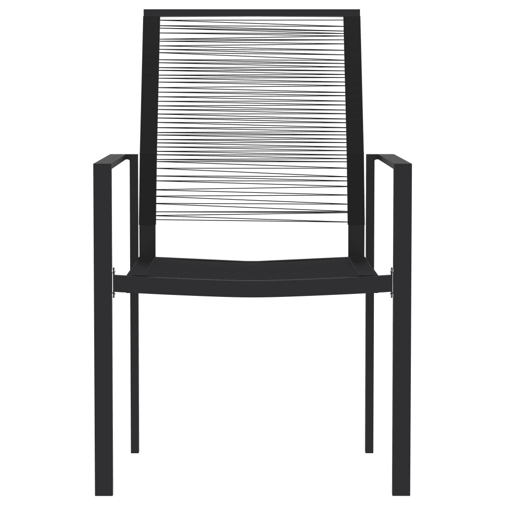 Set Mobili da Pranzo per Giardino 3 pz Nero 3099197