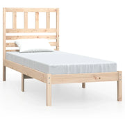 Letto singolo | Letto per adulti | Giroletto in Legno Massello di Pino 90x200 cm
