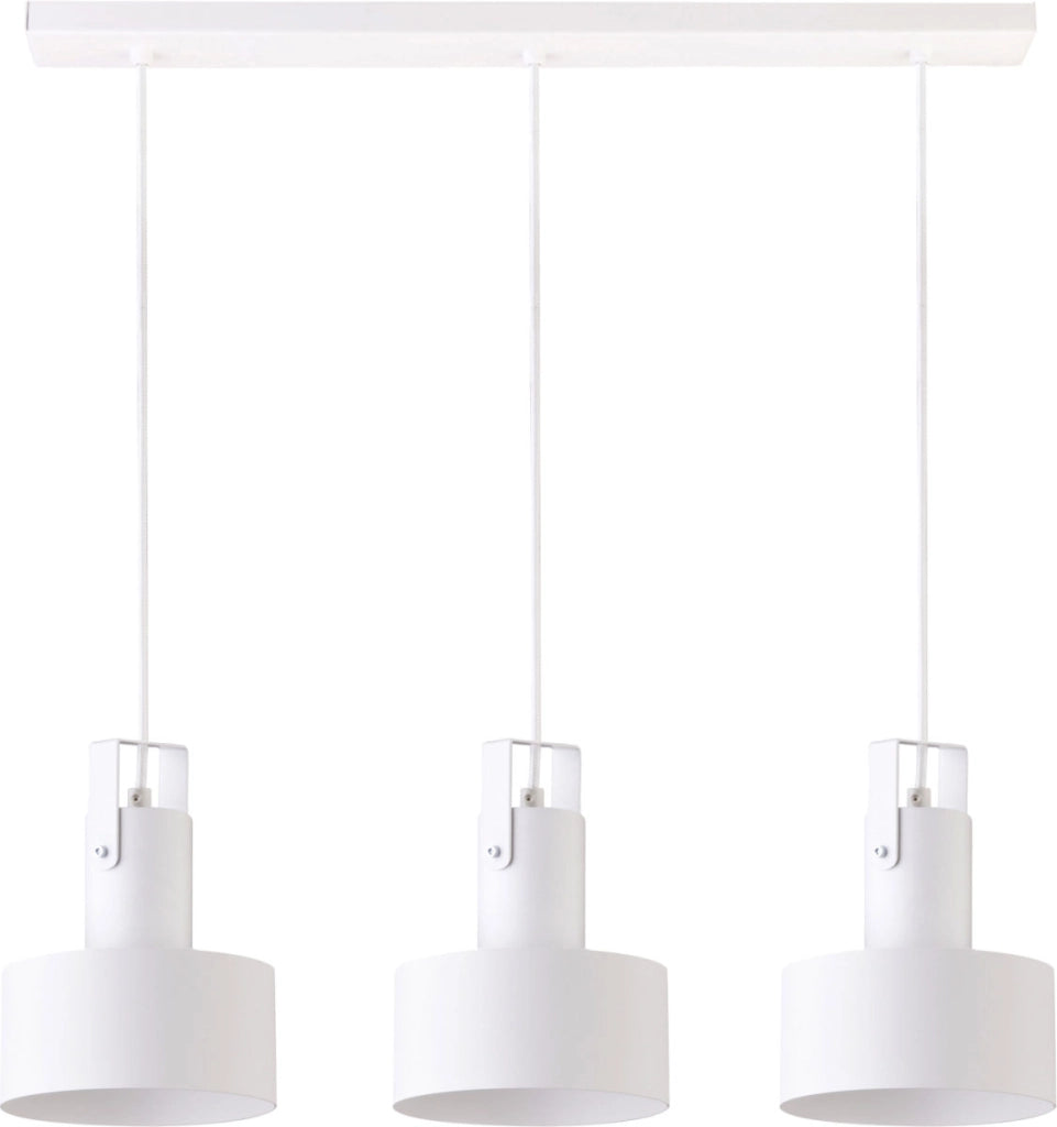 Lampada a sospensione moderna bianca 3 luci E27 Sigma