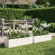 Vaso da giardino 2 pz Bianco 80 x 20 x 20 cm 8005165
