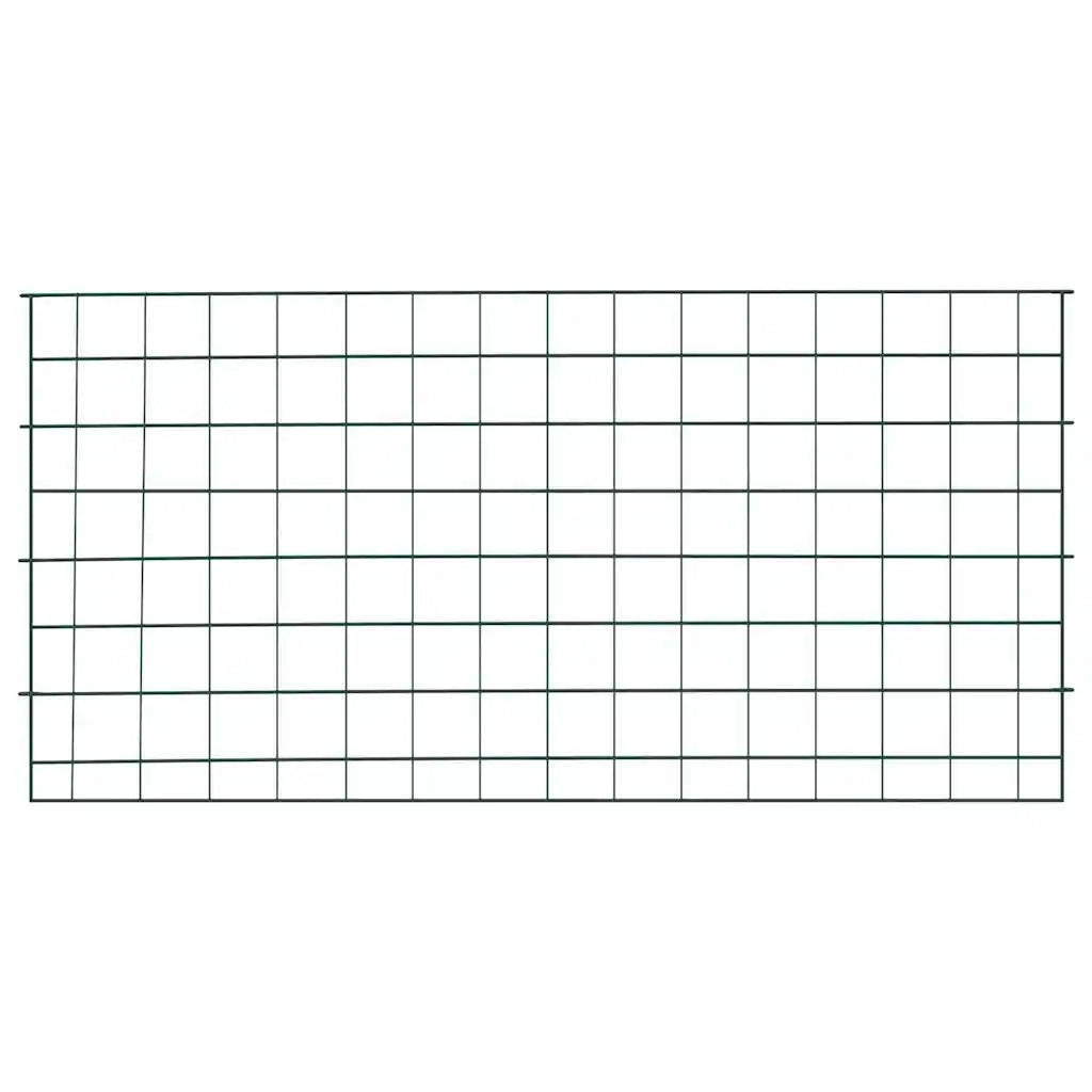 Set di Recinzione per Stagno 5 pz Verde 100 x 50 cm Acciaio