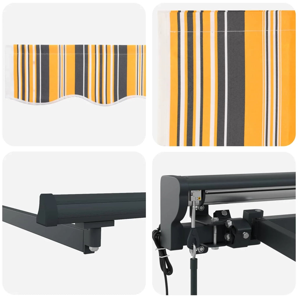 Struttura della tenda Giallo e Grigio 400 × 300 cm 3330590