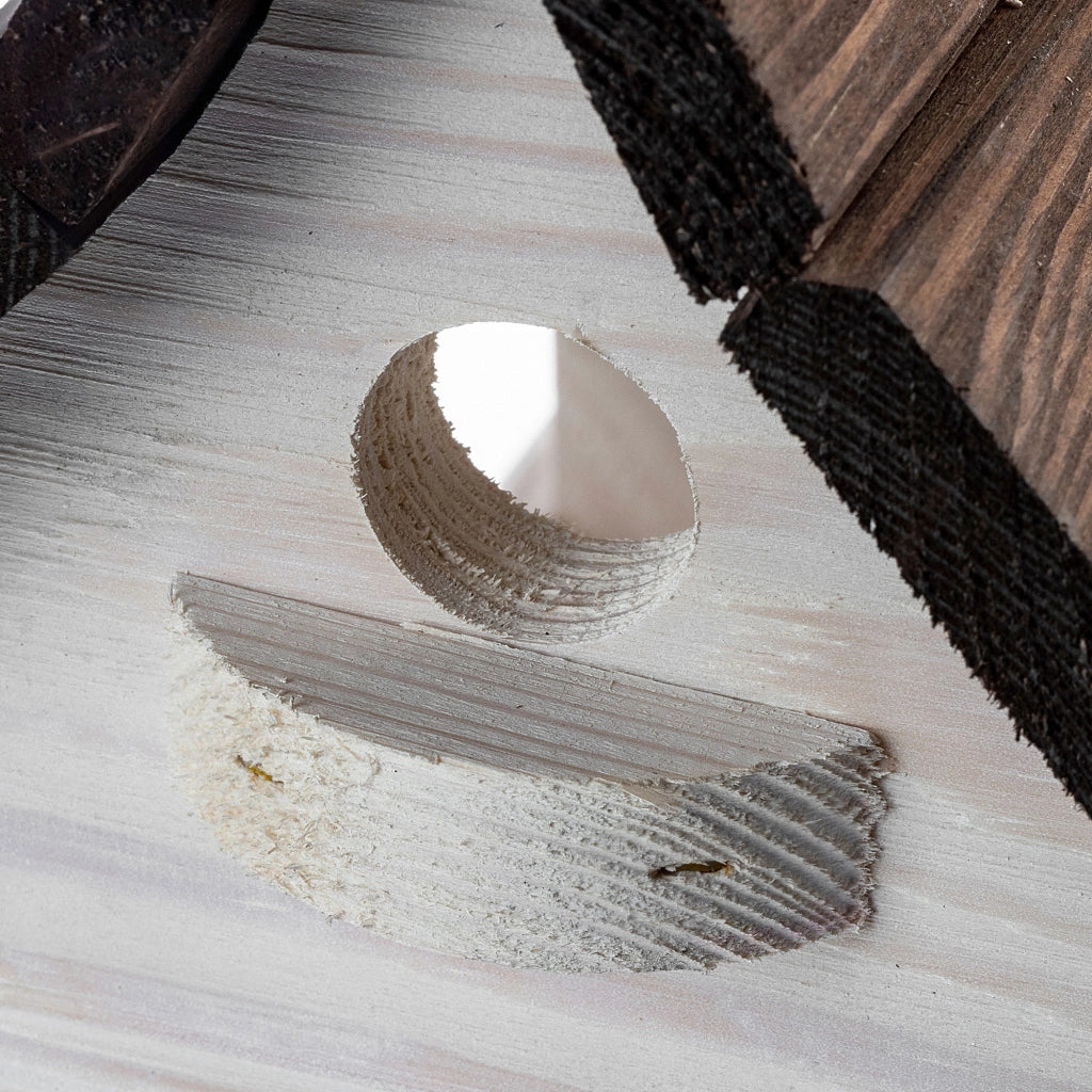 KADAX Grande mangiatoia per uccelli in legno da appendere, decorazione da giardino.