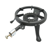 Fornellone a Gas Portatile in Ghisa, 3 Piedi, 330×110 mm, Bruciatore 106 mm, 6 kg, Fornello Ghisa per Campeggio e Esterni