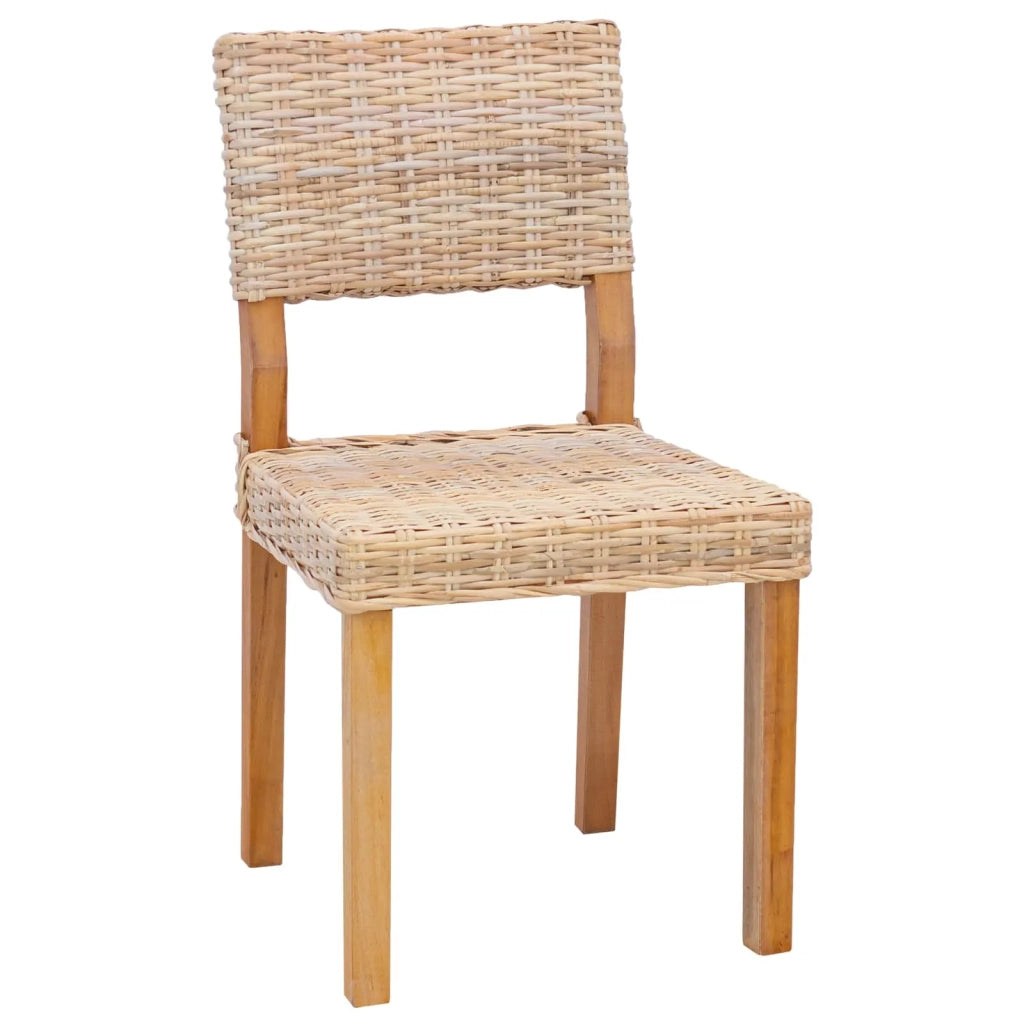 Sedia da pranzo 2 pcs Naturale 46 x 55 x 84 cm Rattan Kubu 42012426