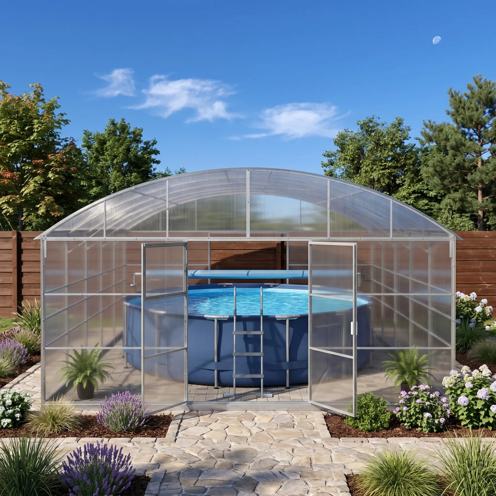 Copertura per Piscina Garten Dream TRITON 5.5x8 m con Policarbonato 4 mm