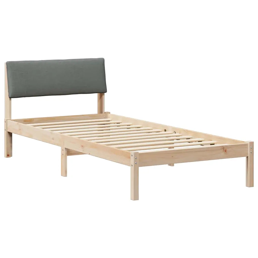 Struttura del Letto marrone e grigio scuro 100 x 200 cm 878560