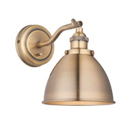 Applique retro ottone antico con interruttore E14 Endon