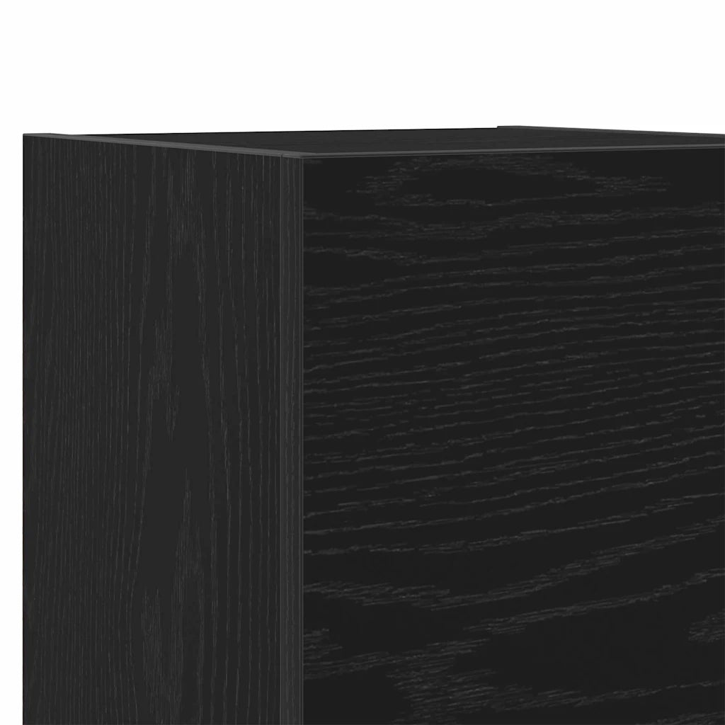 Mobile TV da parete 2 pcs Rovere Nero 30,5 x 30 x 30 cm 862577