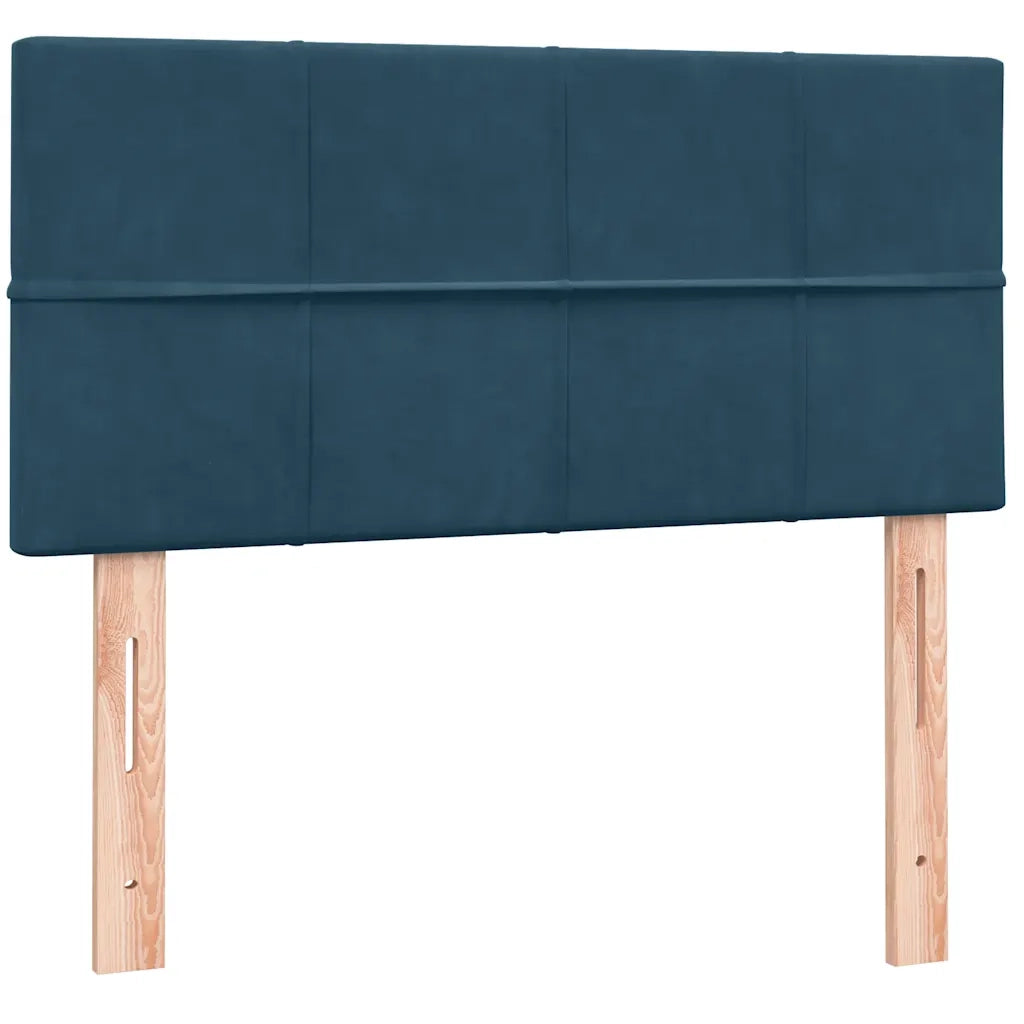 Letto a Molle con Materasso e LED Blu Scuro 80x210 cm Velluto 3316861