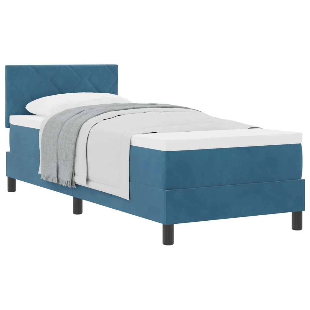 Letto a molle con testiera Blu Scuro 80 x 200 cm Velluto 3339204