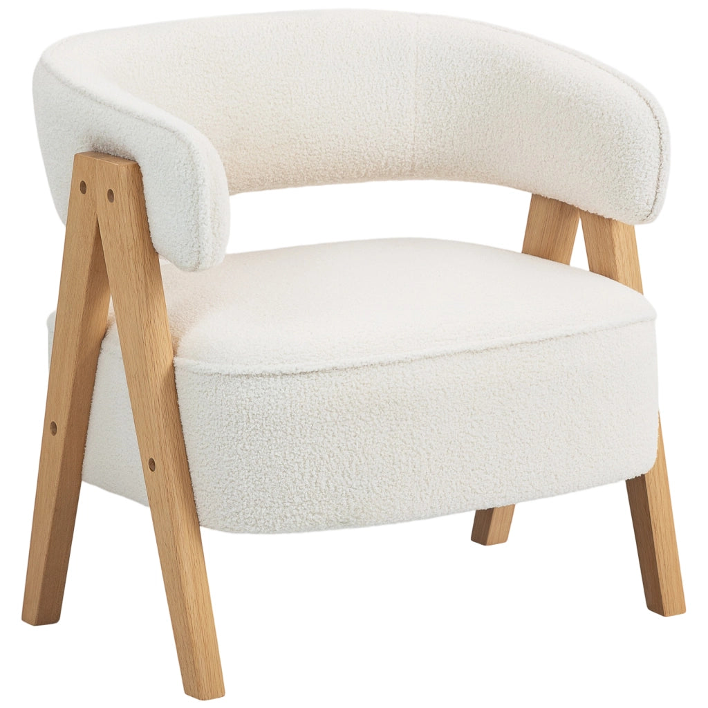 Poltrona relax in tessuto ¨C Minimal ¨C 70x64x71 cm, bianco