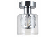 Plafoniera Elmo cromata con cristallo 1xE14 40W Reality