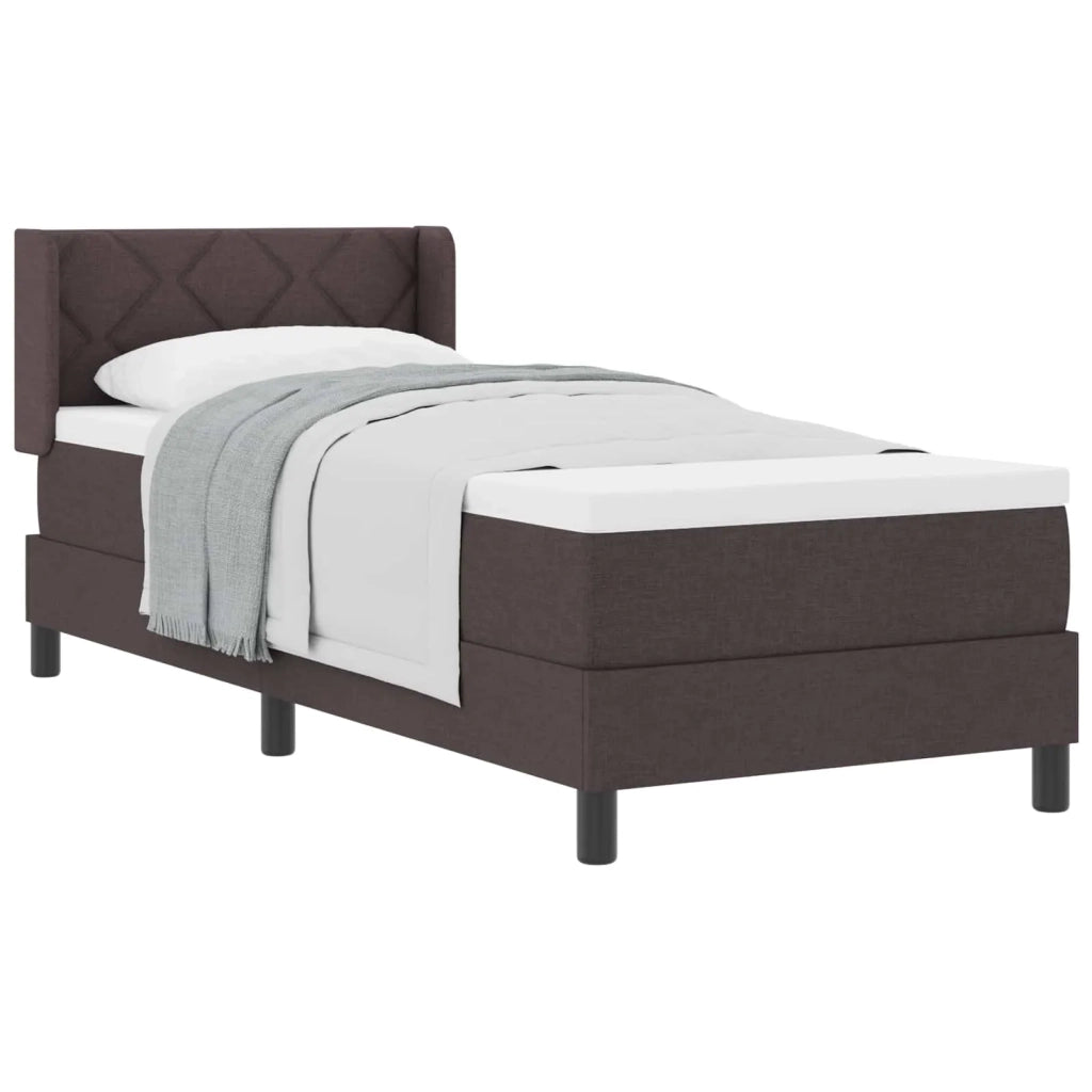 Letto a molle con cuscino Marrone Scuro 200 x 80 cm Tessuto 3341135