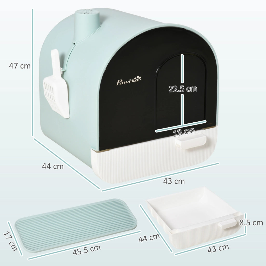 Lettiera Chiusa per Gatti ¨C Minimal ¨C Verde, PP, 43x44x47cm