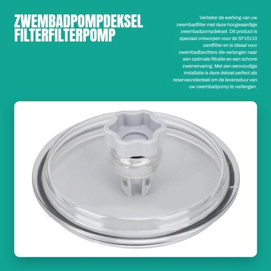 Pompa per piscina - filtro con copertura - materiale PVC duraturo - facile installazione - filtrazione ottimale - parte di ricambio - resistente e affidabile - copertura filtro per piscina