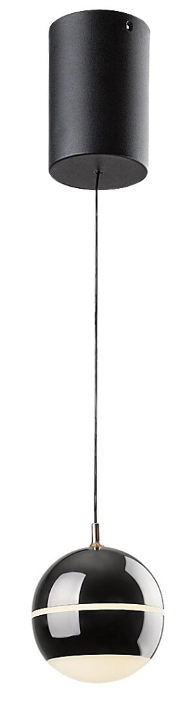 Lampada a sospensione moderna nera sfera LED 6W Maelo Rabalux