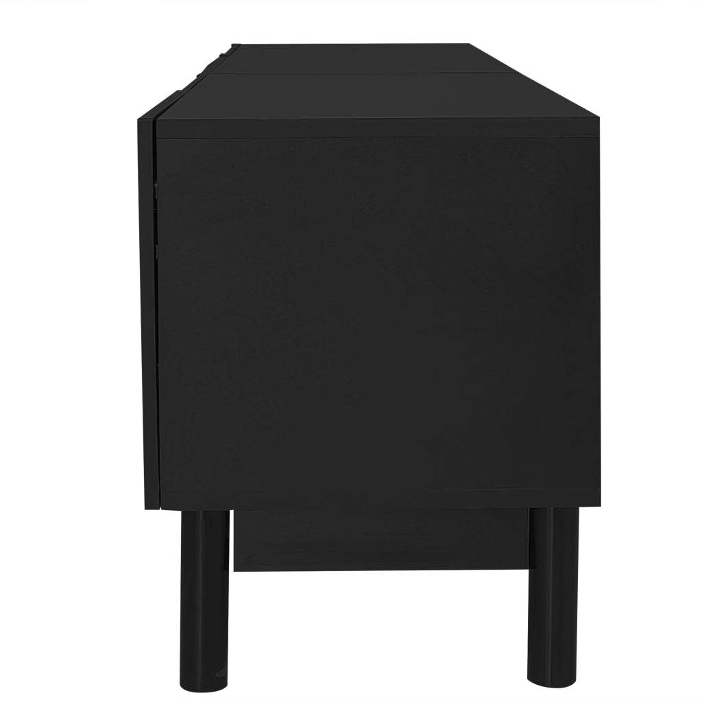 Lowboard nero in MDF e truciolare lungo 169 cm