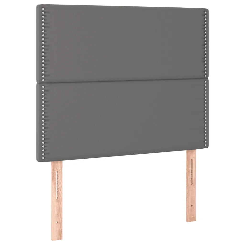 Giroletto a Molle con Materasso Grigio 120x200 cm in Similpelle